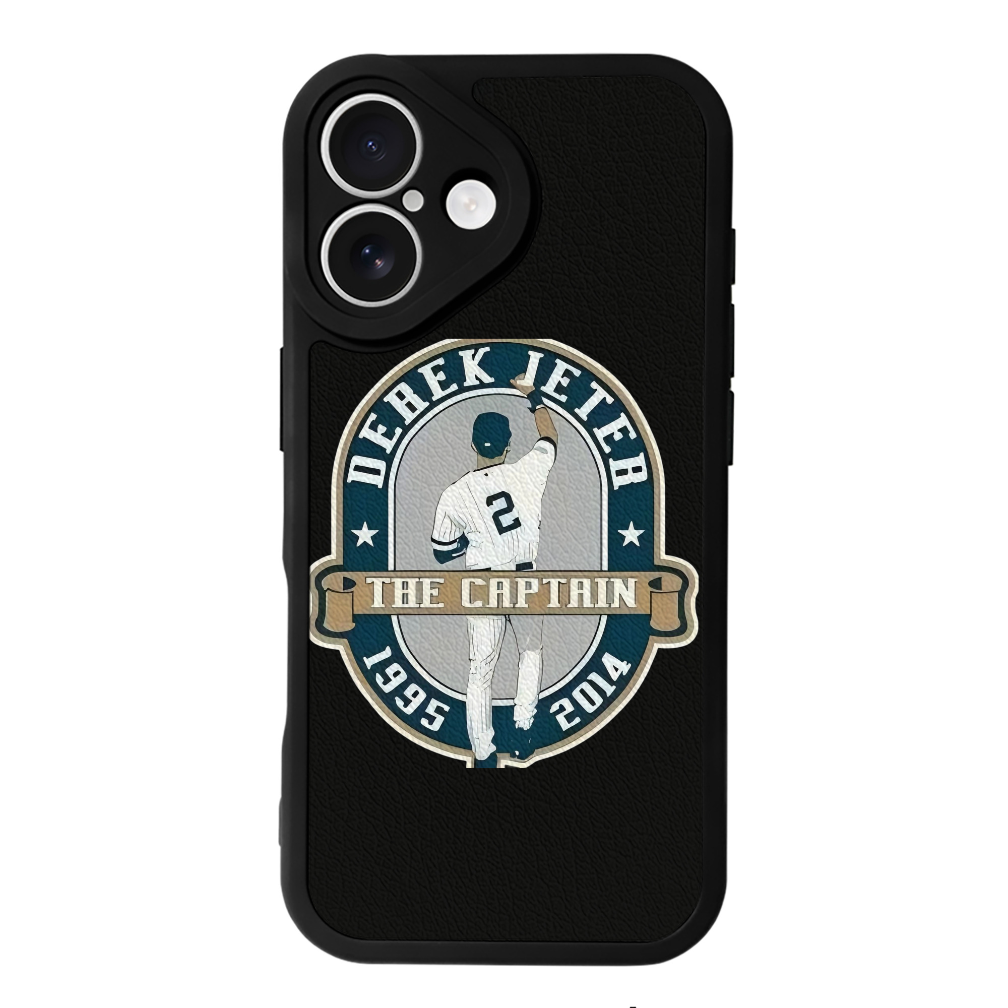 Derek Jeter 9 IPhone 16 Silicone Leather Case – UV Print, Lambskin Texture – Perfect Fit, Wireless Charging Compatible, Scratch Resistant, Precise Cutouts – Stylish Protection For IPhone 16